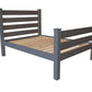 Gray Solid Wood Full Bed Frame