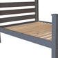 Gray Solid Wood Full Bed Frame