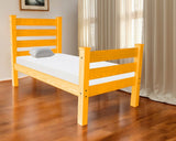 Orange Solid Wood Full Bed Frame