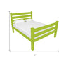Lime Green Solid Wood Full Bed Frame