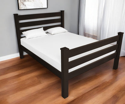 Brown Solid Wood Full Bed Frame