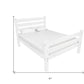 White Solid Wood Full Bed Frame