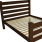 Brown Solid Wood Queen Bed Frame