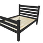Black Solid Wood Queen Bed Frame