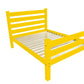 Yellow Solid Wood Queen Bed Frame