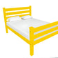 Yellow Solid Wood Queen Bed Frame