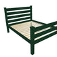 Dark Green Solid Wood Queen Bed Frame
