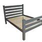 Gray Solid Wood Queen Bed Frame