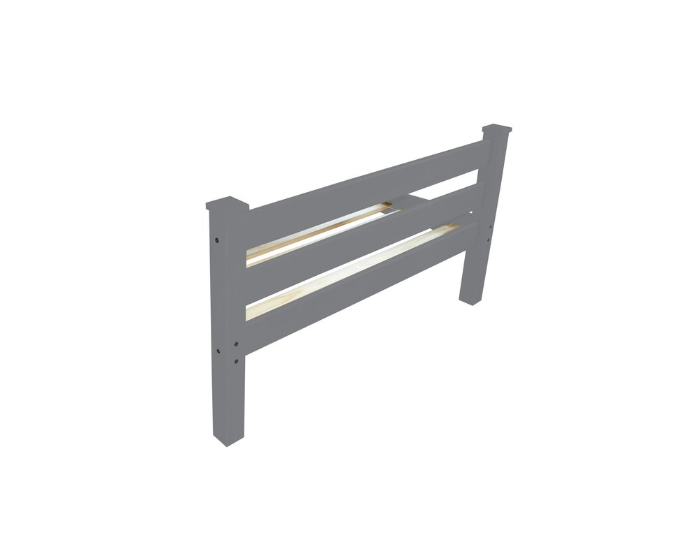 Gray Solid Wood Queen Bed Frame
