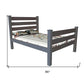Gray Solid Wood Queen Bed Frame