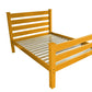 Orange Solid Wood Queen Bed Frame