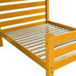 Orange Solid Wood Queen Bed Frame
