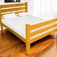 Orange Solid Wood Queen Bed Frame