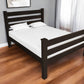 Brown Solid Wood Queen Bed Frame