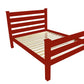 Red Solid Wood Queen Bed Frame