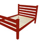 Red Solid Wood Queen Bed Frame