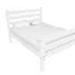 White Solid Wood Queen Bed Frame