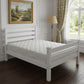 White Solid Wood Queen Bed Frame
