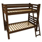 Red Twin Over Twin Solid Wood Bunk Bed