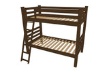 Brown Twin Solid Wood Bunk Bed