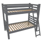 Gray Twin Solid Wood Bunk Bed