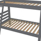 Gray Twin Solid Wood Bunk Bed