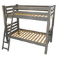 Gray Twin Over Twin Solid Wood Bunk Bed