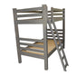 Gray Twin Over Twin Solid Wood Bunk Bed