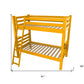 Yellow Twin Over Twin Solid Wood Bunk Bed
