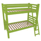 Green Twin Traditional Solid Wood Bunk Bed