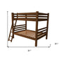 Red Full Over Full Solid Wood Bunk Bed