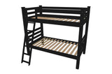 Black Full Over Full Solid Wood Bunk Bed