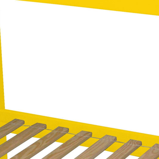 Yellow Full Solid Wood Bunk Bed