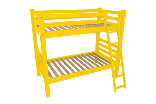 Yellow Full Traditional Solid Wood Bunk Bed