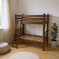 Brown Full Solid Wood Bunk Bed