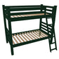Green Full Solid Wood Bunk Bed