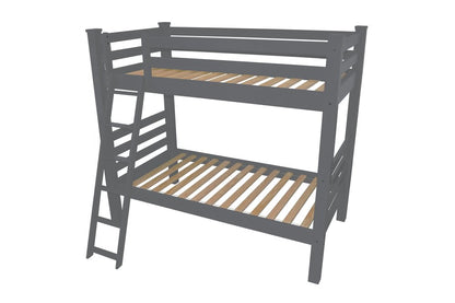 Gray Full Traditional Solid Wood Bunk Bed