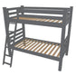 Gray Full Traditional Solid Wood Bunk Bed