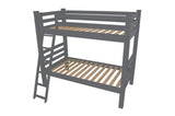 Gray Full Traditional Solid Wood Bunk Bed