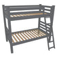 Gray Full Traditional Solid Wood Bunk Bed