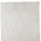Ivory Geometric Queen Cotton Coverlet