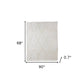 Ivory Geometric Twin Cotton Coverlet With Fringe