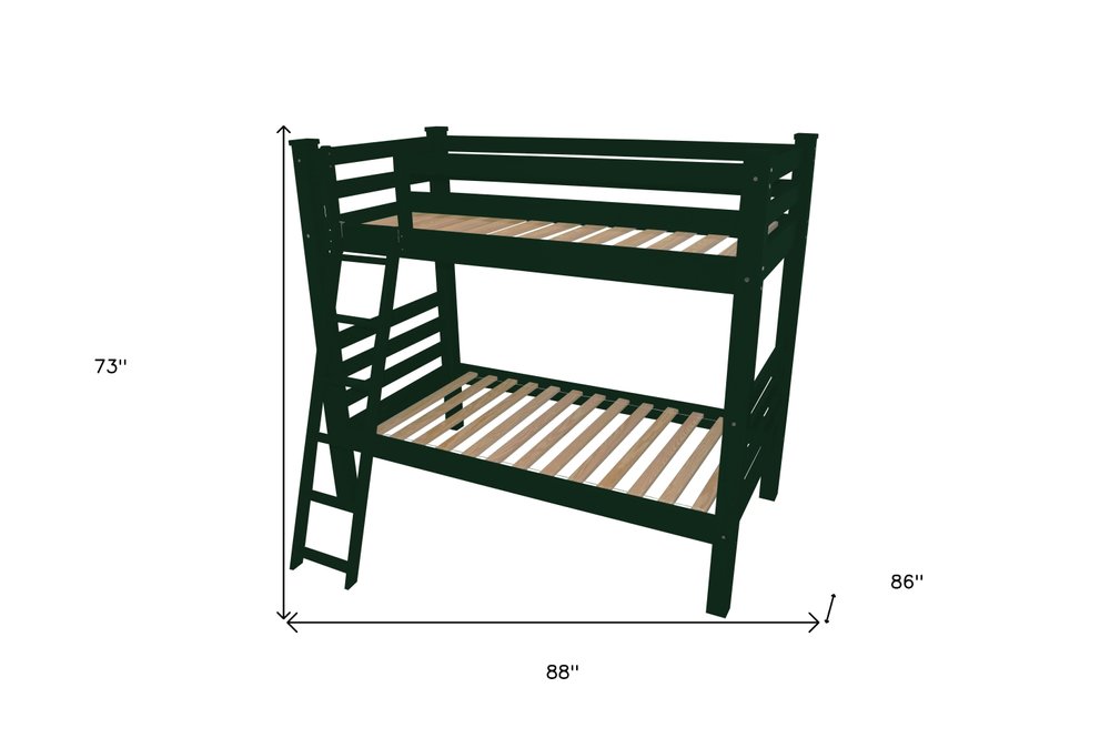 Green Queen Traditional Solid Wood Bunk Bed