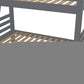 Gray Queen Traditional Solid Wood Bunk Bed