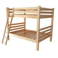 Natural Queen Over Queen Solid Wood Bunk Bed