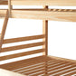 Natural Queen Over Queen Solid Wood Bunk Bed
