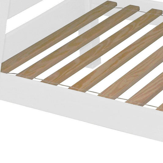 White Queen Traditional Solid Wood Bunk Bed