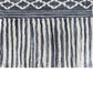 26" X 51" Denim Blue And White Geometric Cotton Macrame Hanging Tapestry
