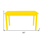 48" Yellow Solid Wood Dining Table