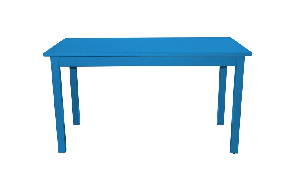 48" Caribbean Blue Solid Wood Dining Table